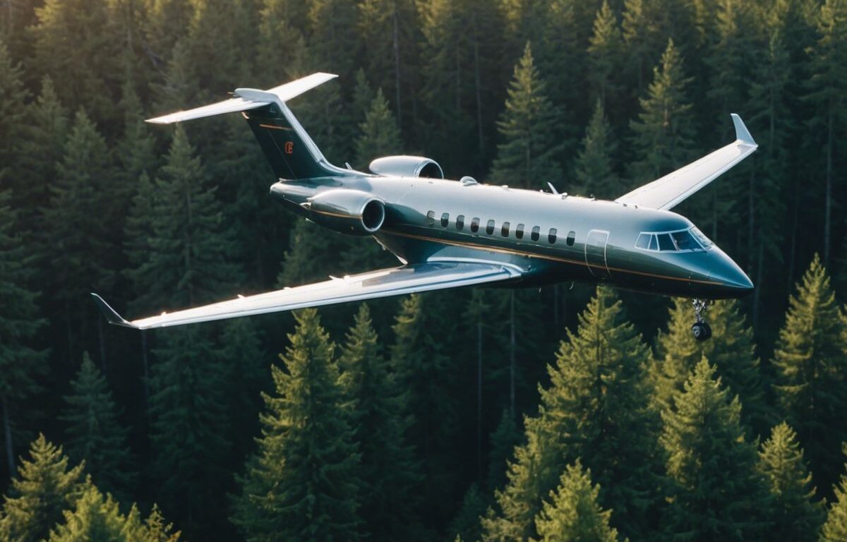 Vintage private jet flying over forest, symbolizing the 1971 disappearance mystery solved after 53 years.
