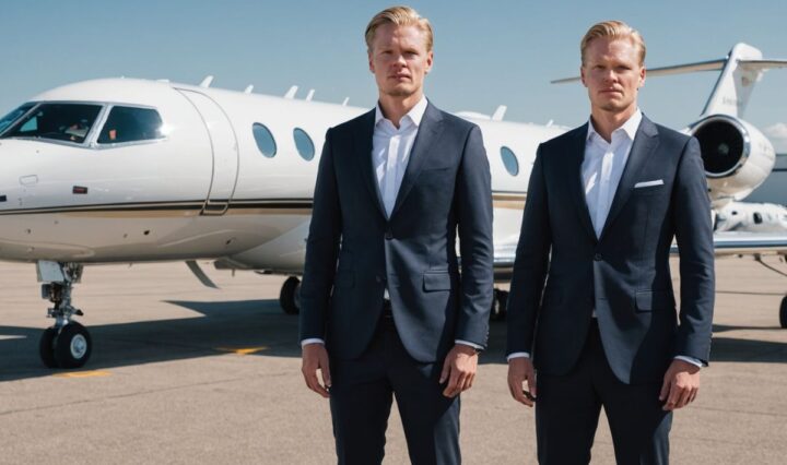 Erling Haaland with two private jets