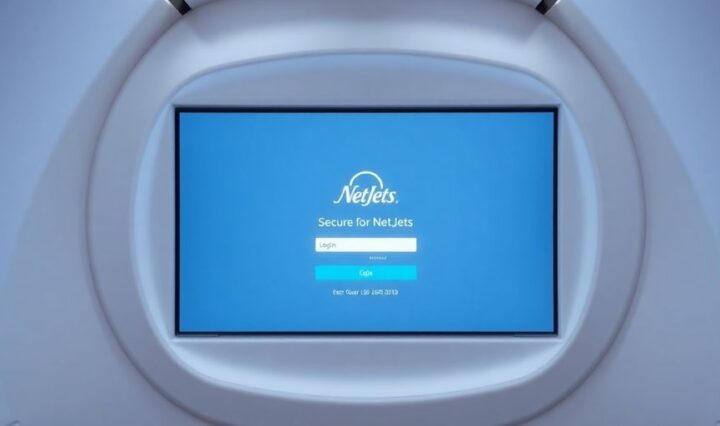 NetJets login portal interface details.