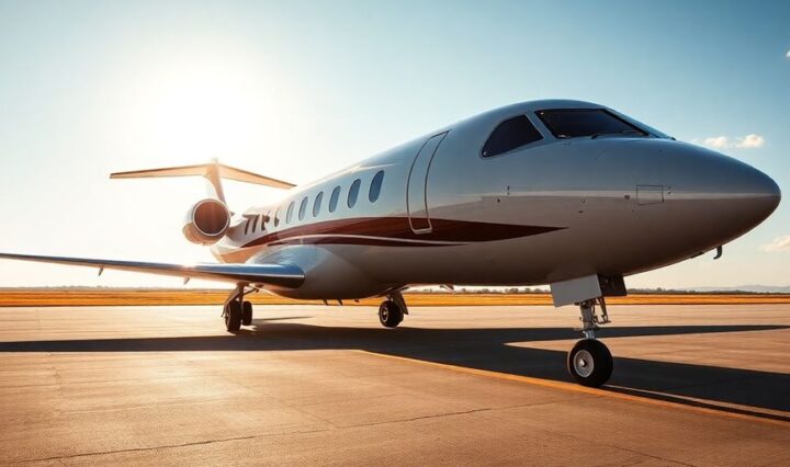 Tiger Woods' private jet on tarmac.