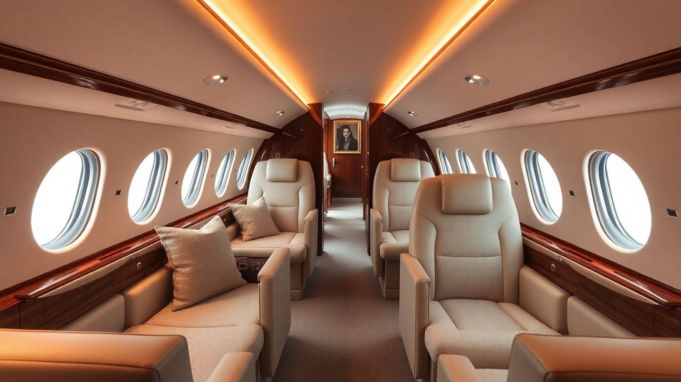 Floyd Mayweather's opulent private jet interior