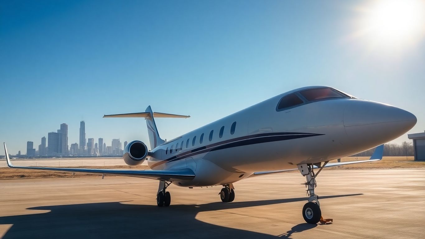 Private jet at Oklahoma City airport