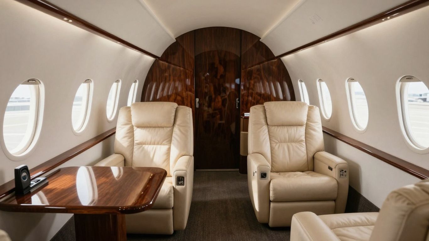 Inside Lewis Hamilton's luxurious private jet cabin.