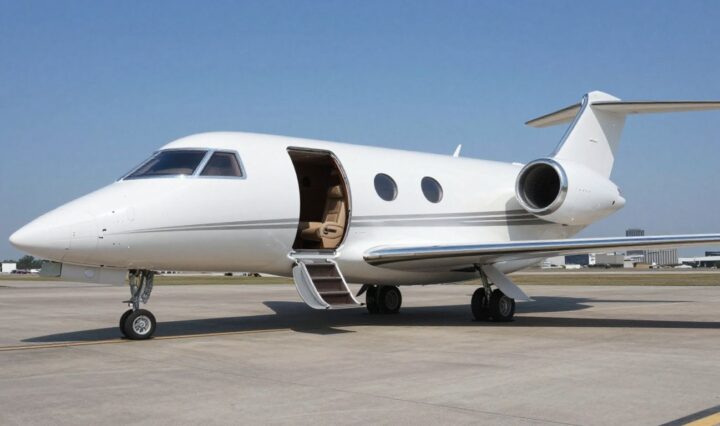 Private jet at New Orleans airport