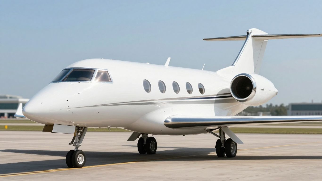 NetJets private jet on tarmac