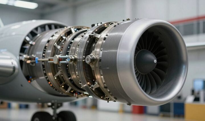 GE jet engine with advanced technology