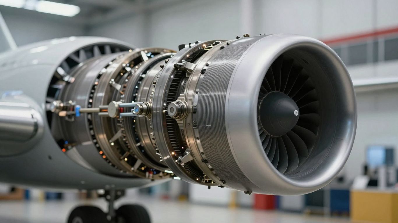 GE jet engine with advanced technology